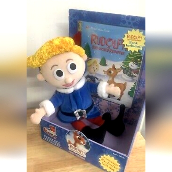 Exclusive Hermey The Elf 12” Plush Rudolph The Red Nose Reindeer Book - Picture 4 of 5